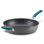 12.5-Inch Anodized Nonstick Induction Deep Frying Pan with Helper Handle