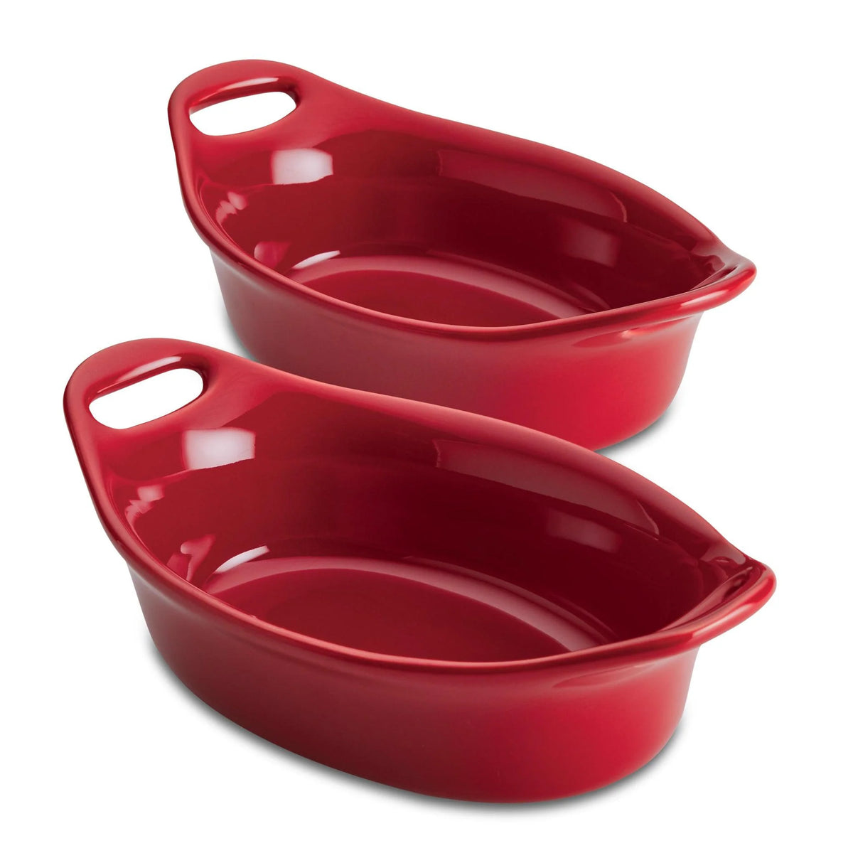 2-Piece 12-Ounce Oval Ceramic Au Gratin Set